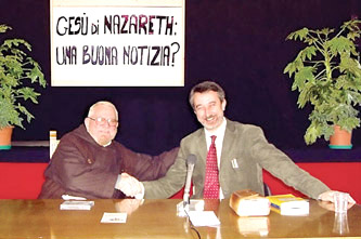 Prato: P. Corrado Trivelli segretario del CAM e il Prof. Marco Tibaldi